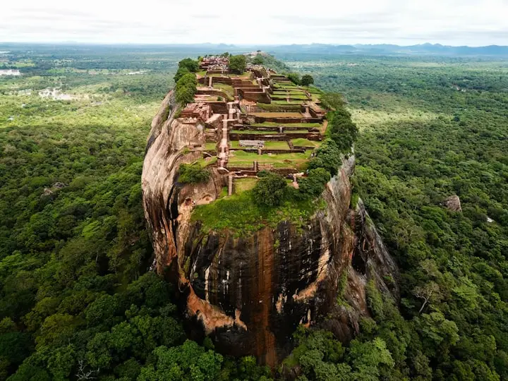 Majestic view of Sigiriya Lion Rock in Sri Lanka
